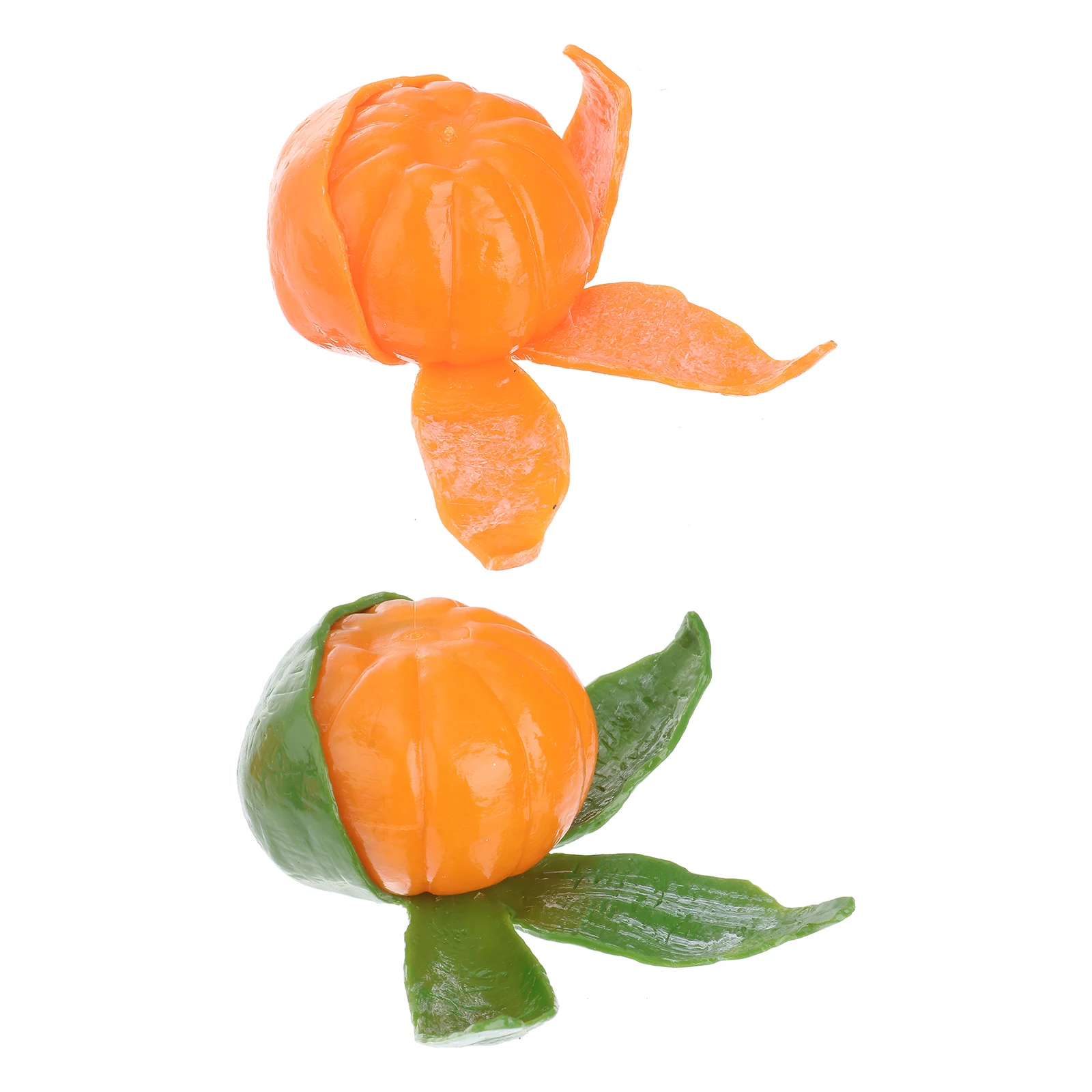 2 pezzi a forma di arancione TPR antistress giocattolo di decompressione spremere giocattolo sollievo dall'ansia per bambini adulti