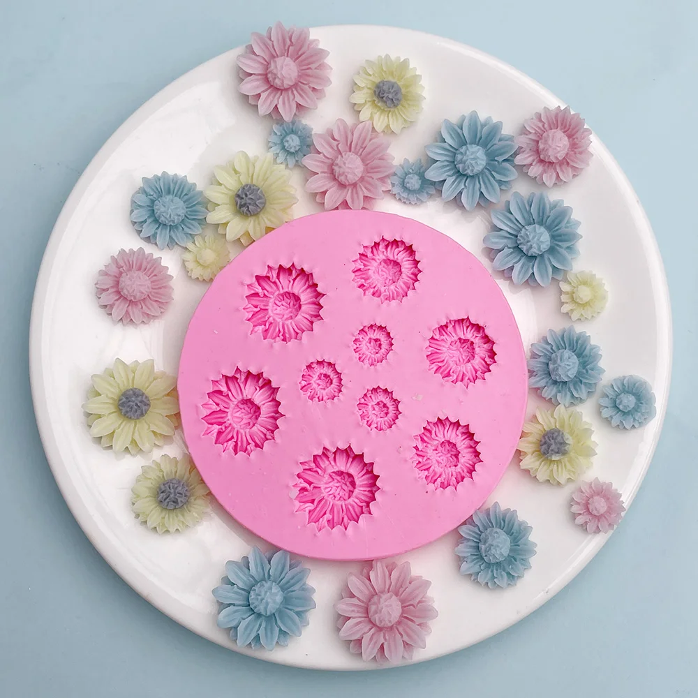 Daisy Chrysanthemum Flower Silicone Mold Baking Molds Fondant Cake Decorating Tools Rose Candy Resin Clay Chocolate Moulds