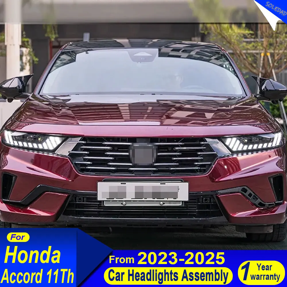 LED Head Lamp for Honda Accord 11th Headlight 2023-2025 Headlights Accord DRL Turn Signal High Beam Angel Eye Projector Lens