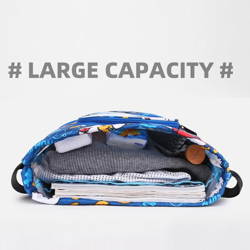 Borsa da nuoto per bambini Zaino con separazione asciutta e bagnata Contenitore per scarpe separato Confezione sportiva in nylon Zaino fitness impermeabile per cartoni animati