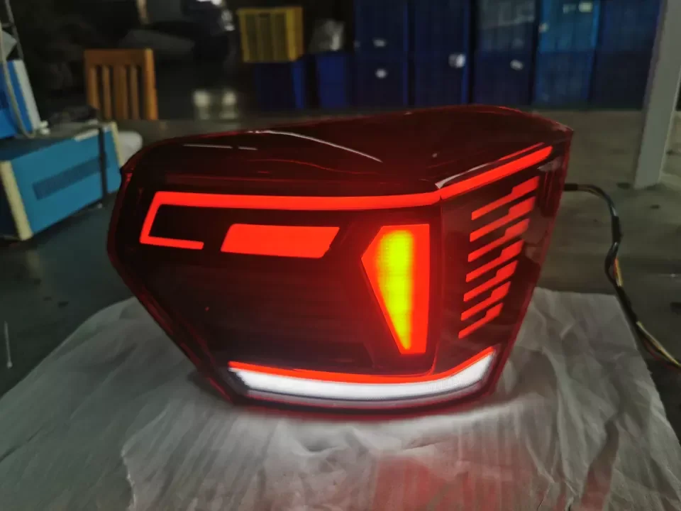 for VW Polo Tail Lights 2019-2022 GTI LED Tail Lamp DRL Dynamic Turn Signal Brake Reverse Light