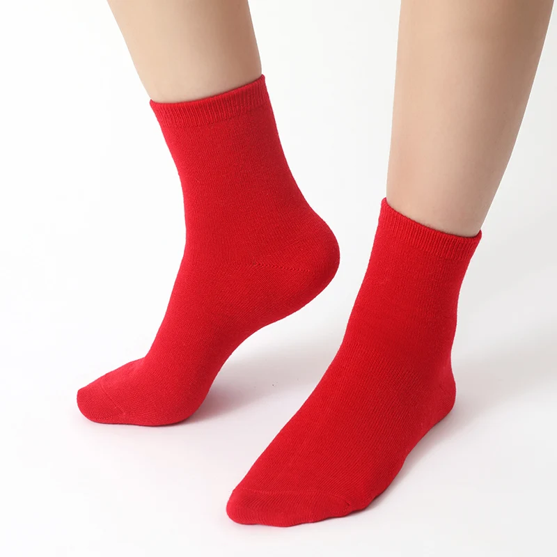 Ladies Pile Socks for Autumn Winter 1Pair Pure Color Keep Warm Women Socks Mid Tube Socks Korean Style Thickening Cashmere