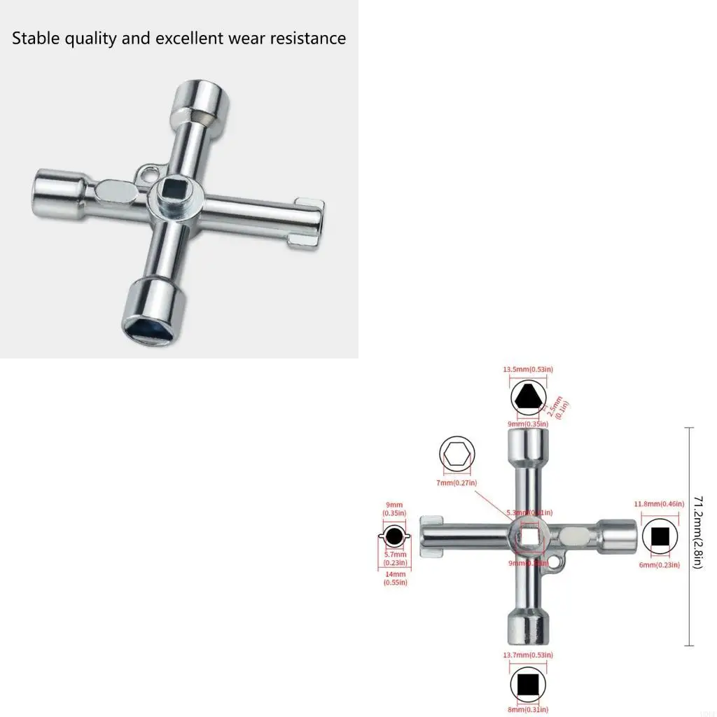 

Ergonomic Crossing Wrench With 7mm Hexagonal 5.7mm Round Hole For Outdoor Emergency Repair