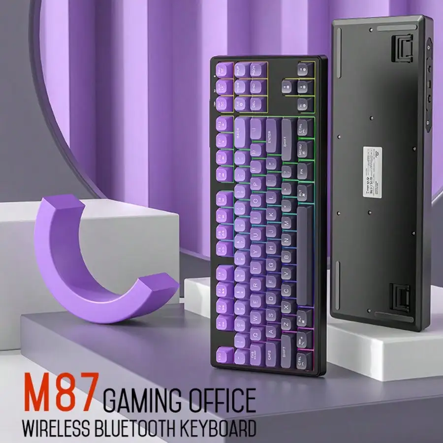 

M87 wireless bluetooth dual-mode mechanical feel keyboard game e-sports office silent PBT ball cap keyboard and mouse