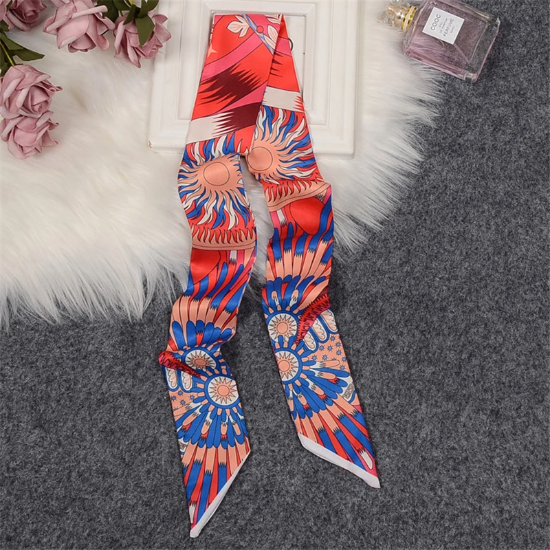 The Origin Of Pegasus Brand Scarf Hijab Skinny Bag Scarf Bandana Foulard Silk Head Scarves For Ladies Fashion Hair Headband