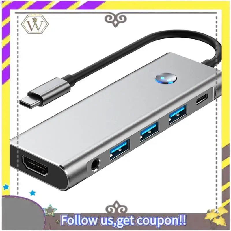 

Док-станция AU33-9-в-1, многофункциональная док-станция-концентратор с блоком питания Type-C, отключение экрана одним щелчком мыши для ноутбука