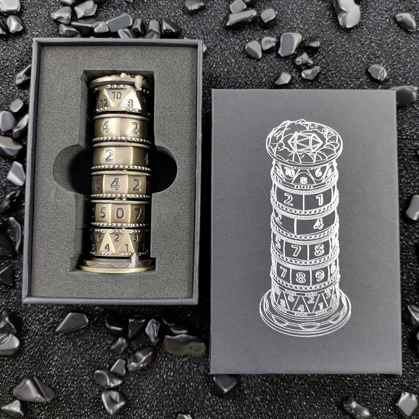 

7-в-1 механическая вращающаяся рулетка DND Dice Towers Компас для ролевых игр COC Group Cthulhu Многофункциональный игровой реквизит
