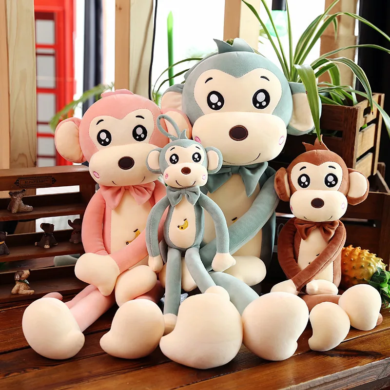 Creative Cute Cartoon Plush Toy Animal Monkey Long Arms And Long Legs Doll Baby Sleeping Comfort Pillow Christmas Gift