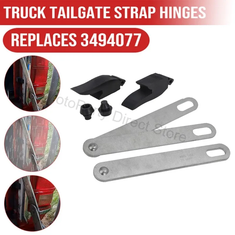 Actualización para Dodge Ram W150 D150 W250 D250 1972-1980, 2 correas de bisagra para puerta trasera 3494077