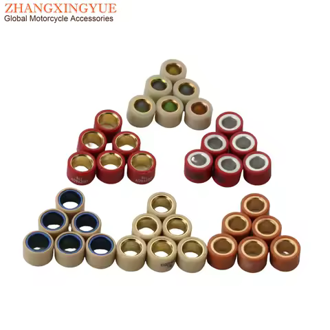 6PC PCX150 SH150 Variator Roller 7g 11g 12g 13g 16g Weights 20x15mm For Honda SH125 PCX125 Dylan NES 125cc 150cc 4T