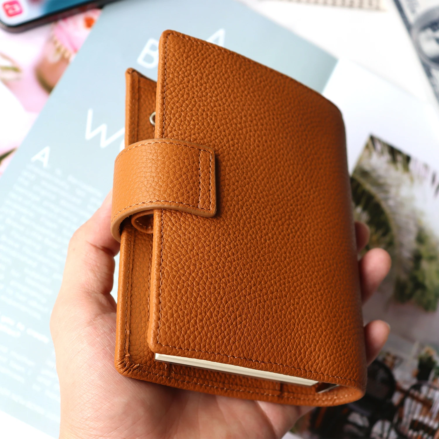 OX KNIGHT Original Travelers Notebook Top Layer pelle bovina Pebbled Grain Business Notebook diario Agenda Organizer Planner