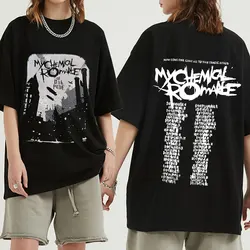 Mijn Chemische Romance 2007 Tour Dubbelzijdige Print T-Shirt Kaars Punk Band Teken Korte Mouw T-Shirt Katoen Harajuku T-Shirt Mannen