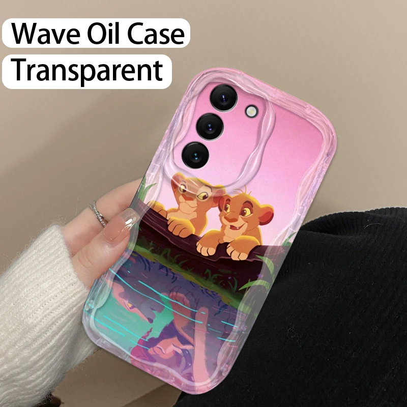 Disney Lion King Fairy Tales1 For Samsung S24 S23 S21 S20 Ultra Plus FE A73 A72 A71 A51 A31 A05S A05 A04 5G Wave Oil Funda