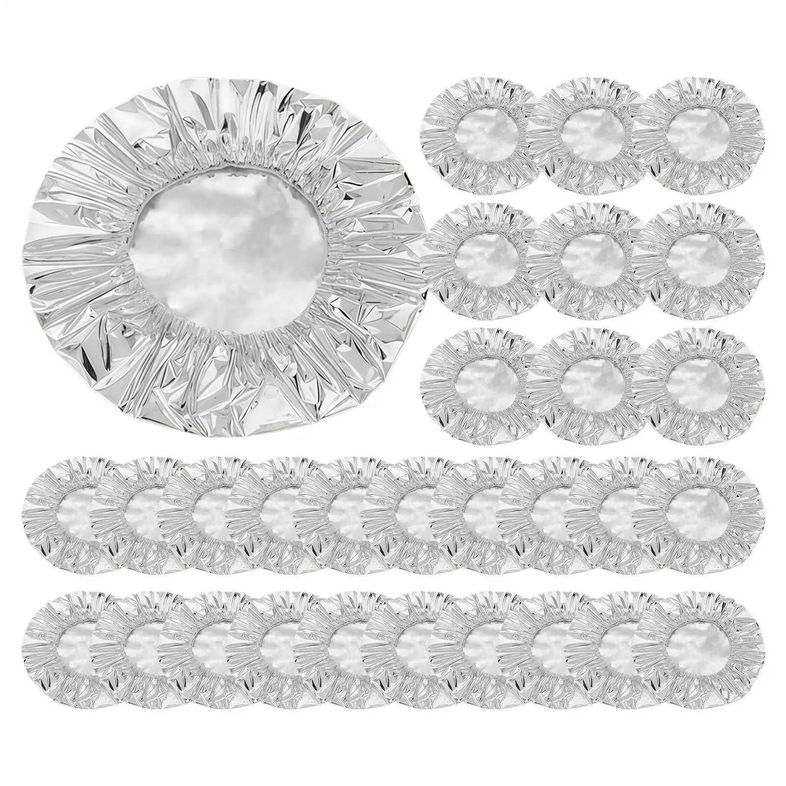 30PCS Repeatable Aluminum Foil Insulation Covers - Eco-Friendly Kitchen Food Covers for Bowls & Dishes Storage for Kitchen
