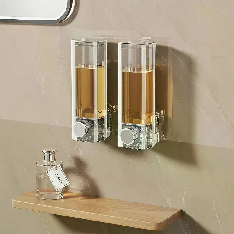 Transparent Wall-Mounted Hand Sanitizer Dispenser Safe Smooth Edge Soap Container for School Office Restroom