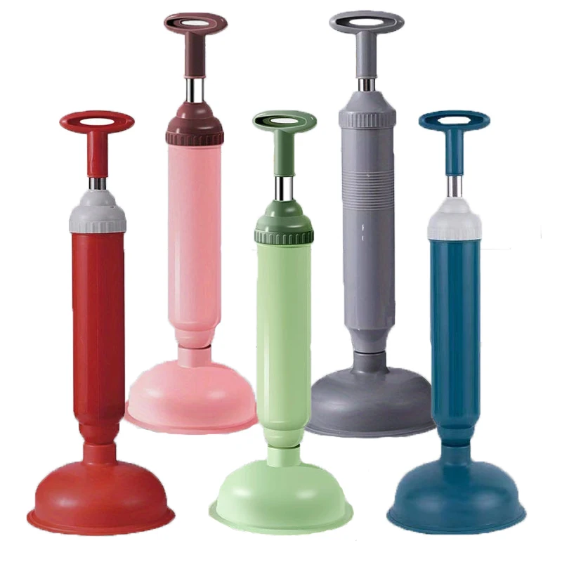 Multifunction Silicone Toilet Pipe Plunger High Pressure Pump Quickly Dredging Sewer Plunger Household Bathroom Kitchen Sink