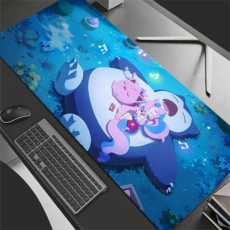 Mauspad P-Pokemons Snorlax Gaming, großes Dywan Gamer-Tastatur-Schreibtischpad, Tischteppich, Mauspad XXL 900 x 400 für Computer