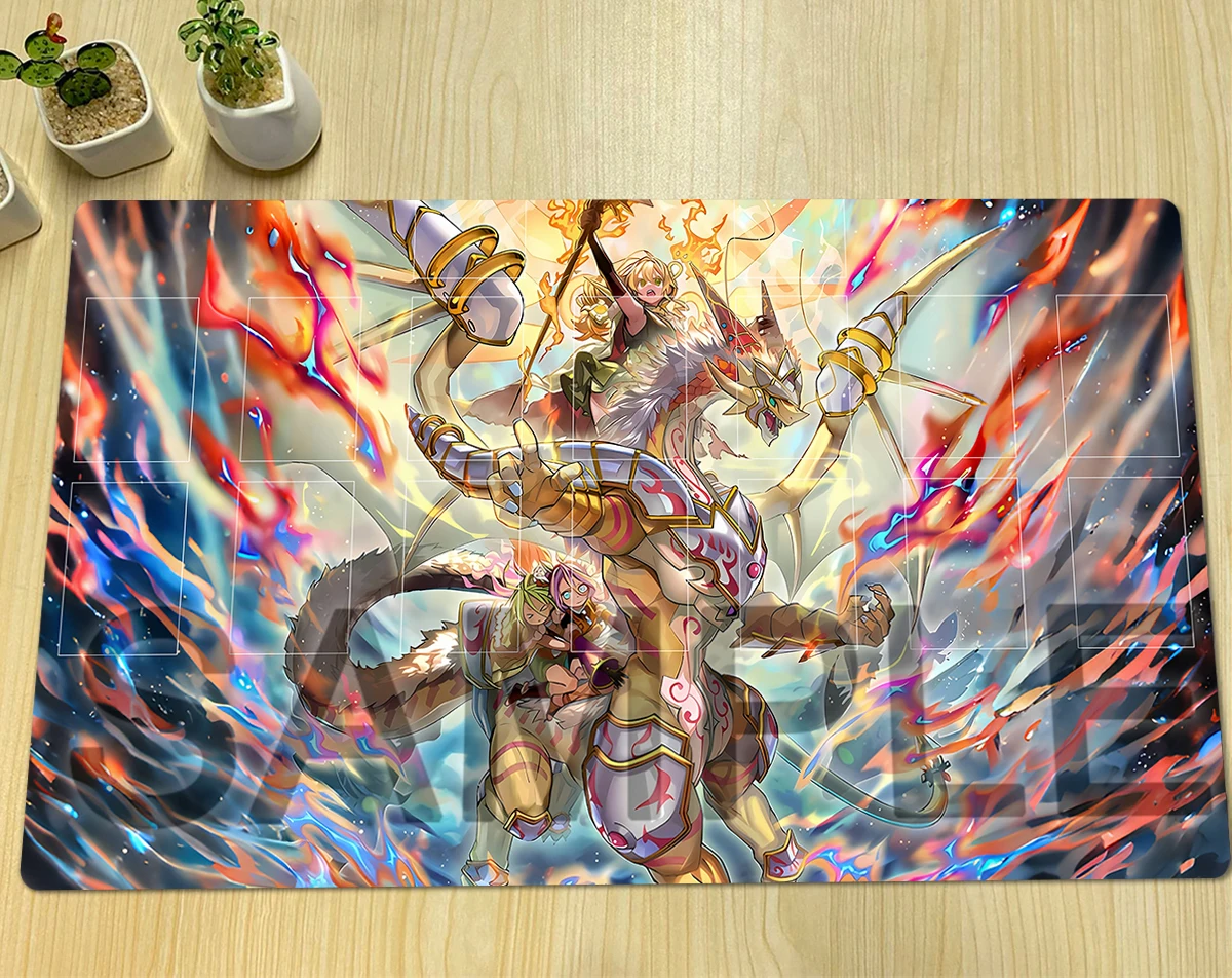 YuGiOh طقوس الوحش Ulti-Reirautari Playmat TCG CCG حصيرة مجلس لعبة بطاقة التداول حصيرة ألعاب المطاط ماوس الوسادة منطقة حقيبة مجانية 60x35cm