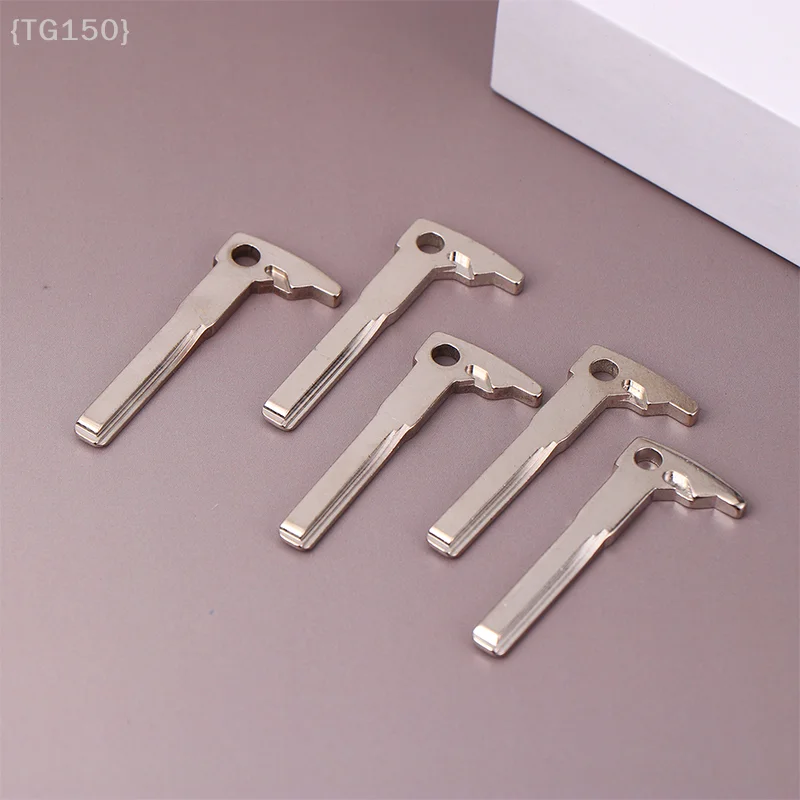 5 قطع من فراغات مفتاح السيارة الذكية، إدراج شفرة المفاتيح غير المقطوعة لاستبدال فوب عن بعد من الكروم، مجموعة أدوات الطوارئ لمفتاح Prox