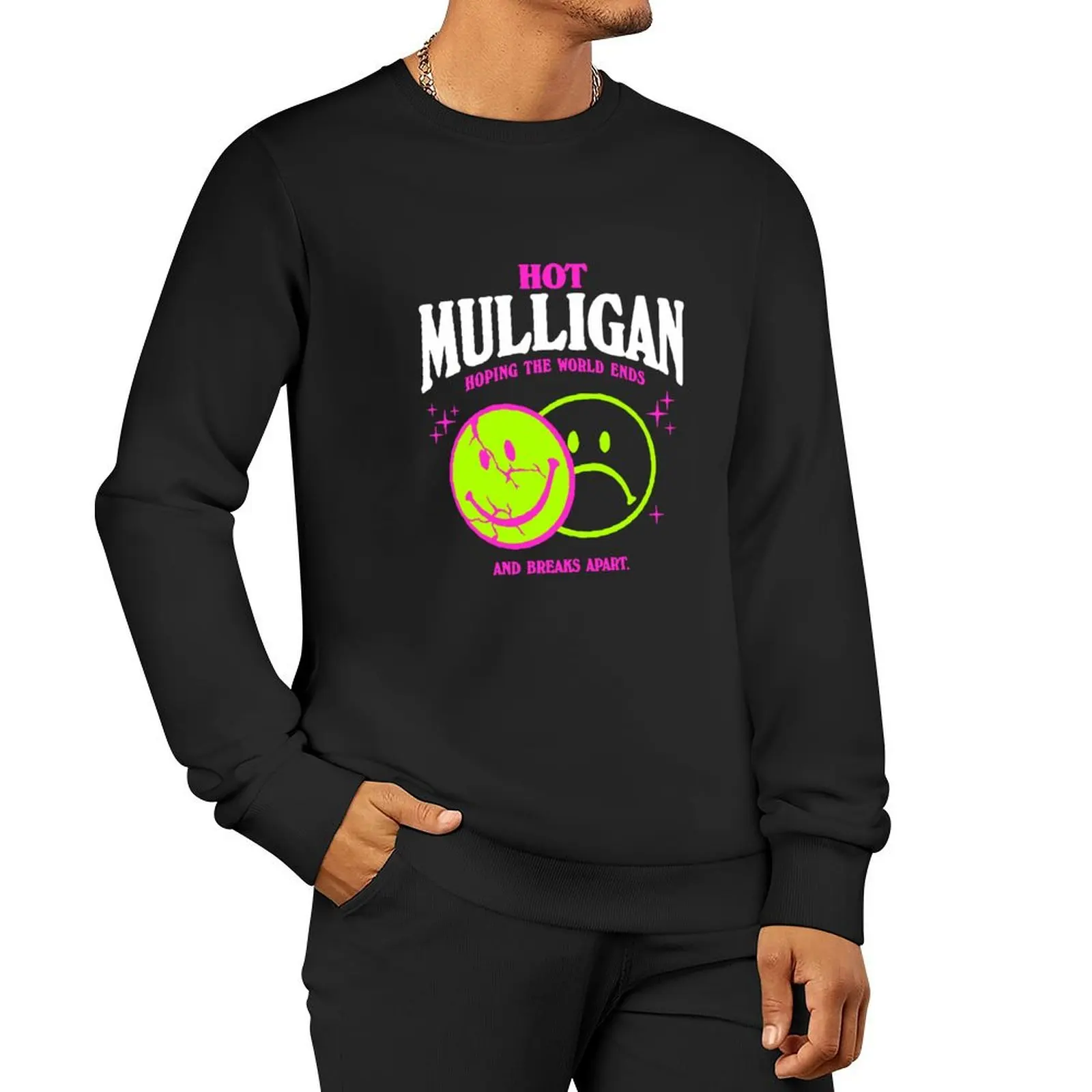 

Горячая рубашка Mulligan Merch Smile, пуловер с капюшоном, осенняя толстовка в японском стиле