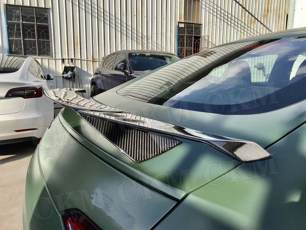 CKMUUER ألياف الكربون الجافة الخلفي سبويلر التمهيد الذيل أجنحة سباق سبويلر لمرسيدس بنز AMG GT50 GT53 GT43 2019-2023 FRP #6