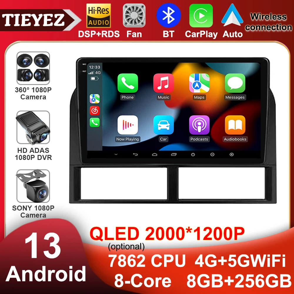 

9" QLED For Jeep Grand Cherokee II WJ 1998 - 2004 Car Radio Multimedia Video Player Navigation GPS Android 13 HU No 2 Din DVD