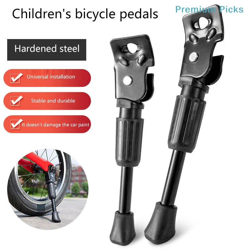Kids Bike Kickstand Heavy Duty Parking Stand Foot Brace Support For Children Bicycle Side Mount 12 14 16 18 20 Inch Wheels view 3