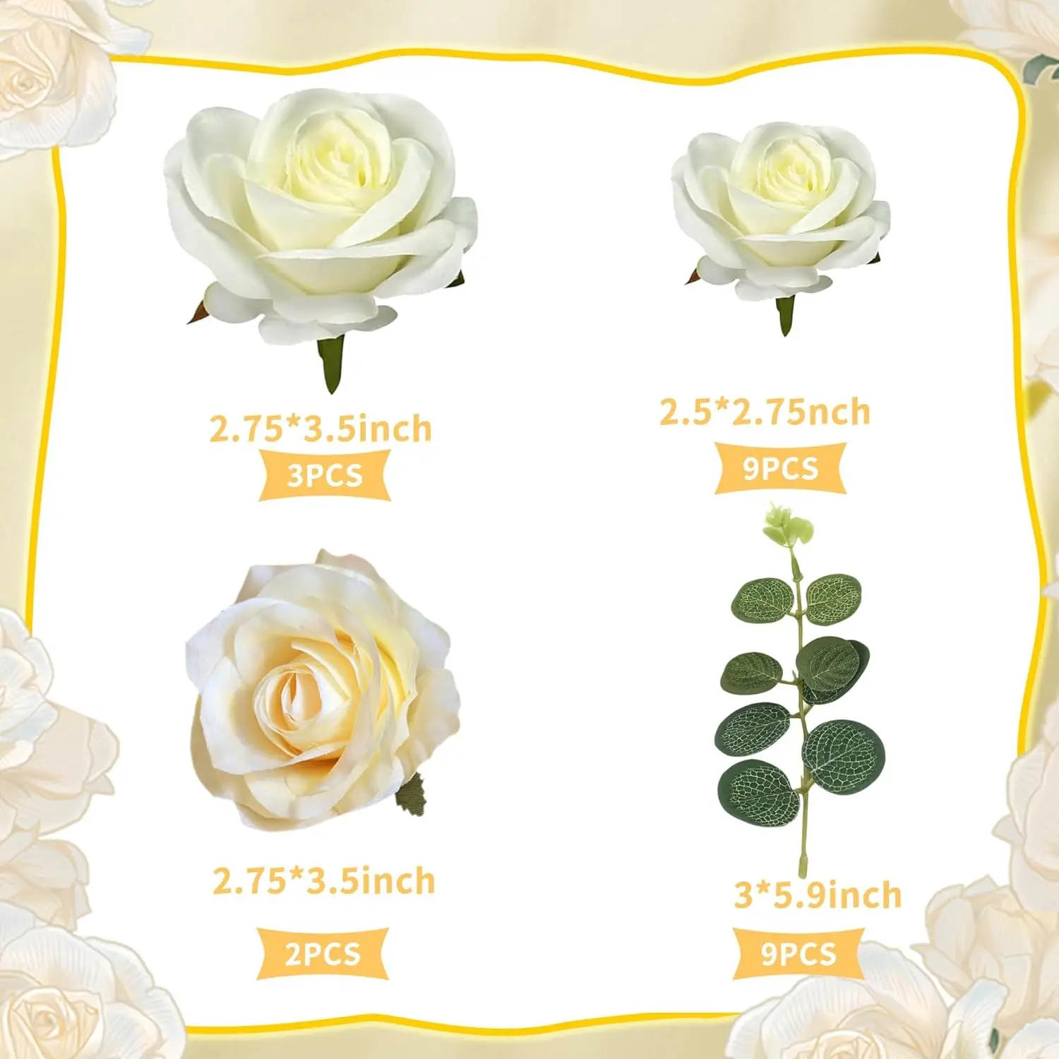 أغطية كعكة الزهور، أغطية كعكة بوهو، زهور الورد البيضاء، زينة الكيك للفتيات والنساء وحفلات أعياد الميلاد وحفلات الزفاف #2