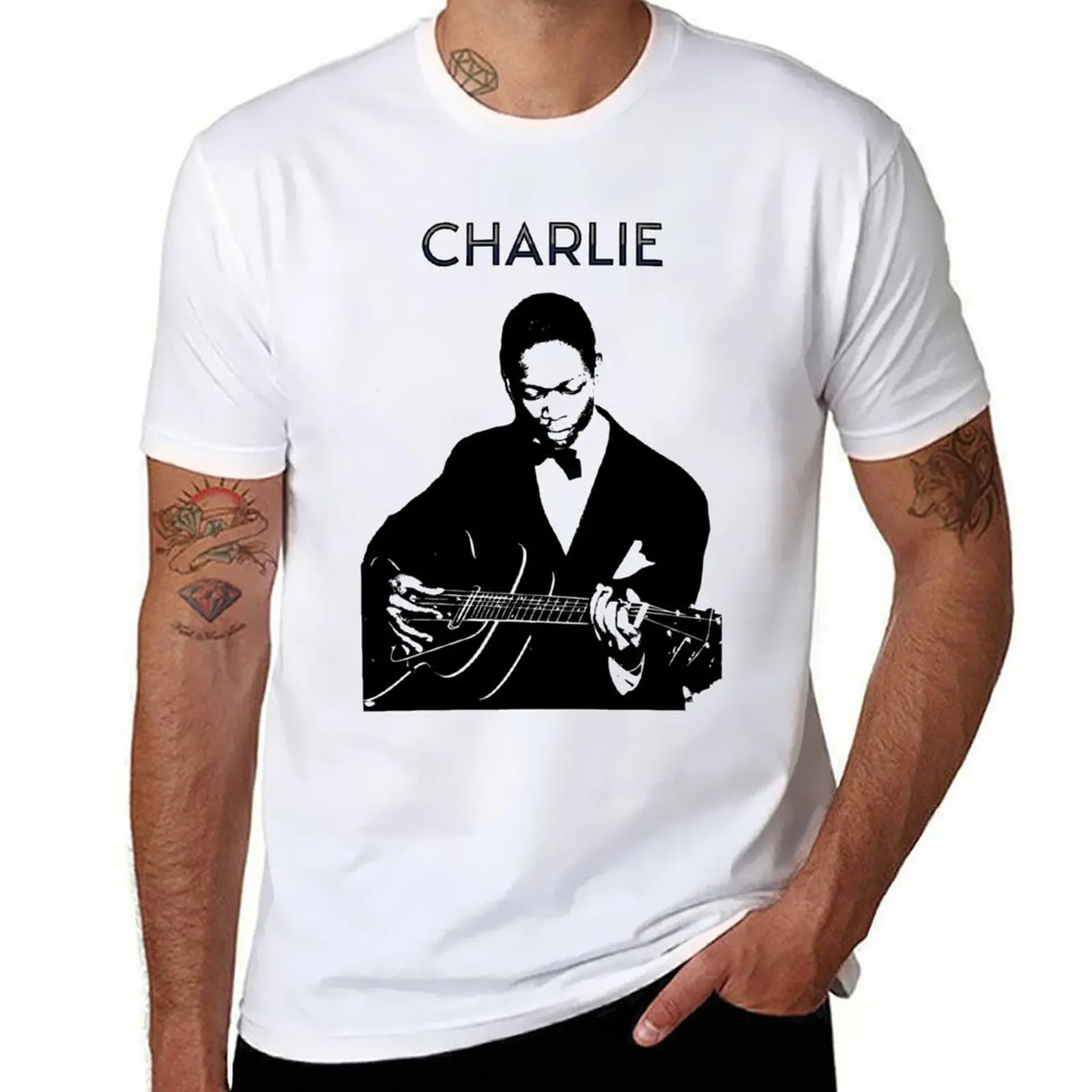 

graphic t t men shirt man Charlie 100% Jazz shirt cotton t shirt T-Shirt personalised