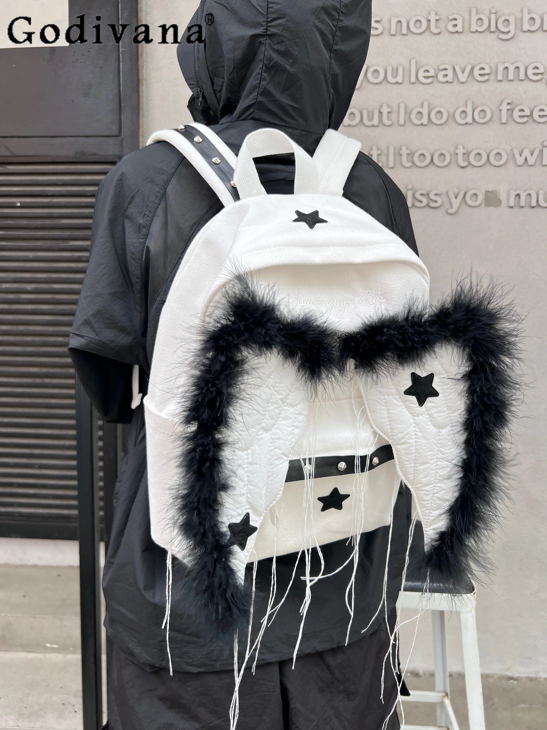 

Y2K Japanese Original Dark Lolita Large Capacity Backpack Fashion Versatile Hot Girl College Style Student Bag