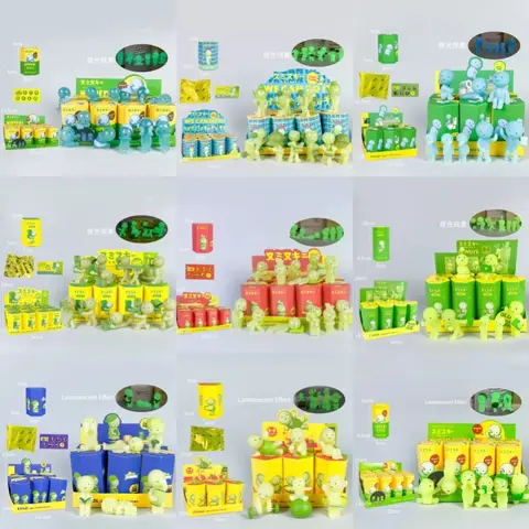 Multiple Series Noctilucent Green Doll 1pcs 2pcs 4pcs 6pcs Blind Box Mystery Figures Decoration Desktop Toy Surprise Gif