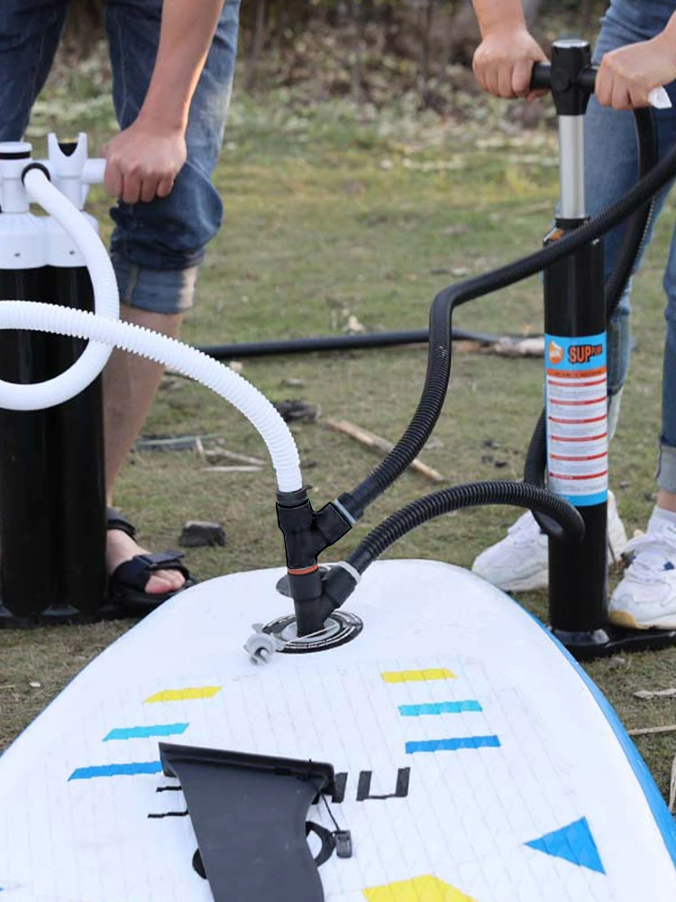 خرطوم محول مضخة محول صمام الهواء القابل للنفخ لقوارب التجديف وقوارب الكاياك #4