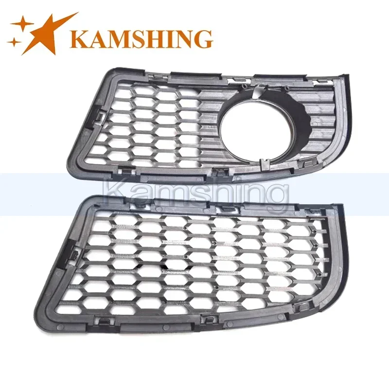 CAPQX 1pair Modified M5 Front Bumper Foglight Net For BMW 5 Series F10 F18 520 523 525 Fog Lamp Frame Foglamp Grille Cover