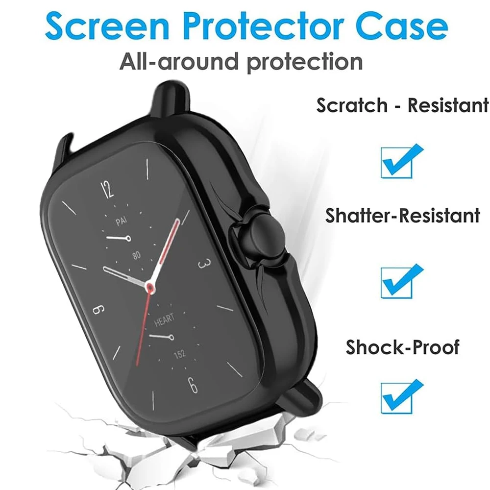 TPU Protective Cover For Amazfit GTS 3, Full Screen Protector Case For Huami Amazfit GTS 3 Watch Protection Shell.