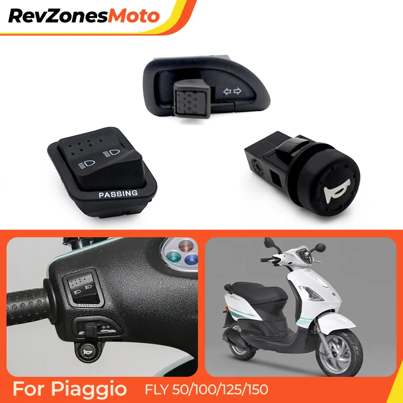 

Motorcycle Switch Button for Piaggio FLY50 150 Turn Signal Button Horn Button High Low Beam Button Left Handlebar Control Switch