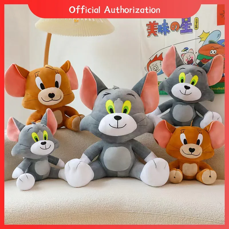 40CM-60CM Tom and Jerry Cartoon Cute Mouse Plush Toy Anime Cat Stuffed Doll Collection Memorable Souvenir Kawaii Birthday Gift