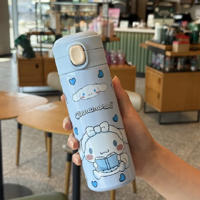 디즈니 스티치 카피발라 헬로키티 스테인리스 스틸 머그 귀여운 소녀 휴대용 학생 키티 미니 머그 야외 휴대용 스포츠 컵 선물