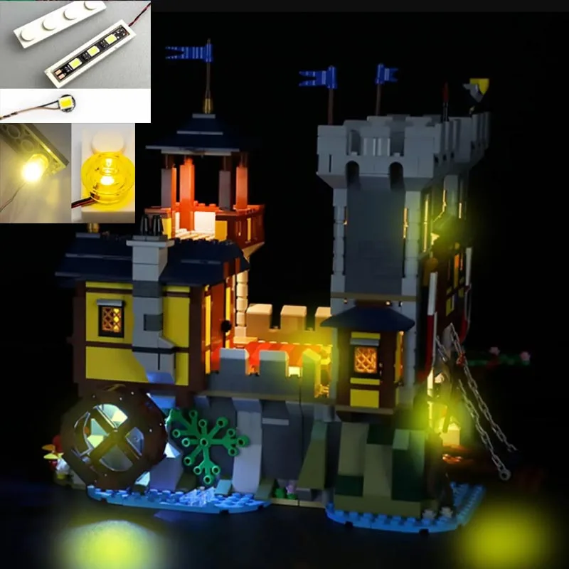 USB Lights Compatible with Lego Creator Medieval Castle 31120 Brick -（Not include Lego Bricks)