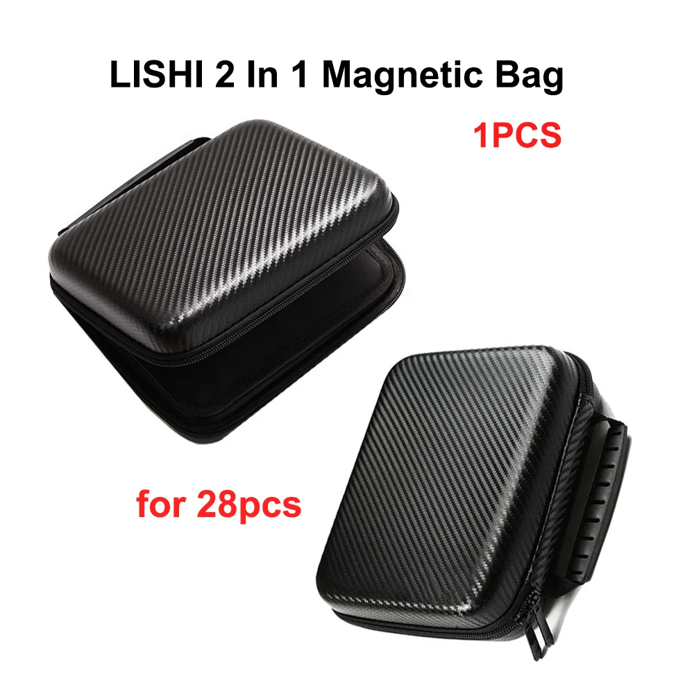 Hot Lishi 2 in 1 2in1 Tool box with magnetic empty case no tool for 28pcs lishi tools carry bag magnetic case blank case