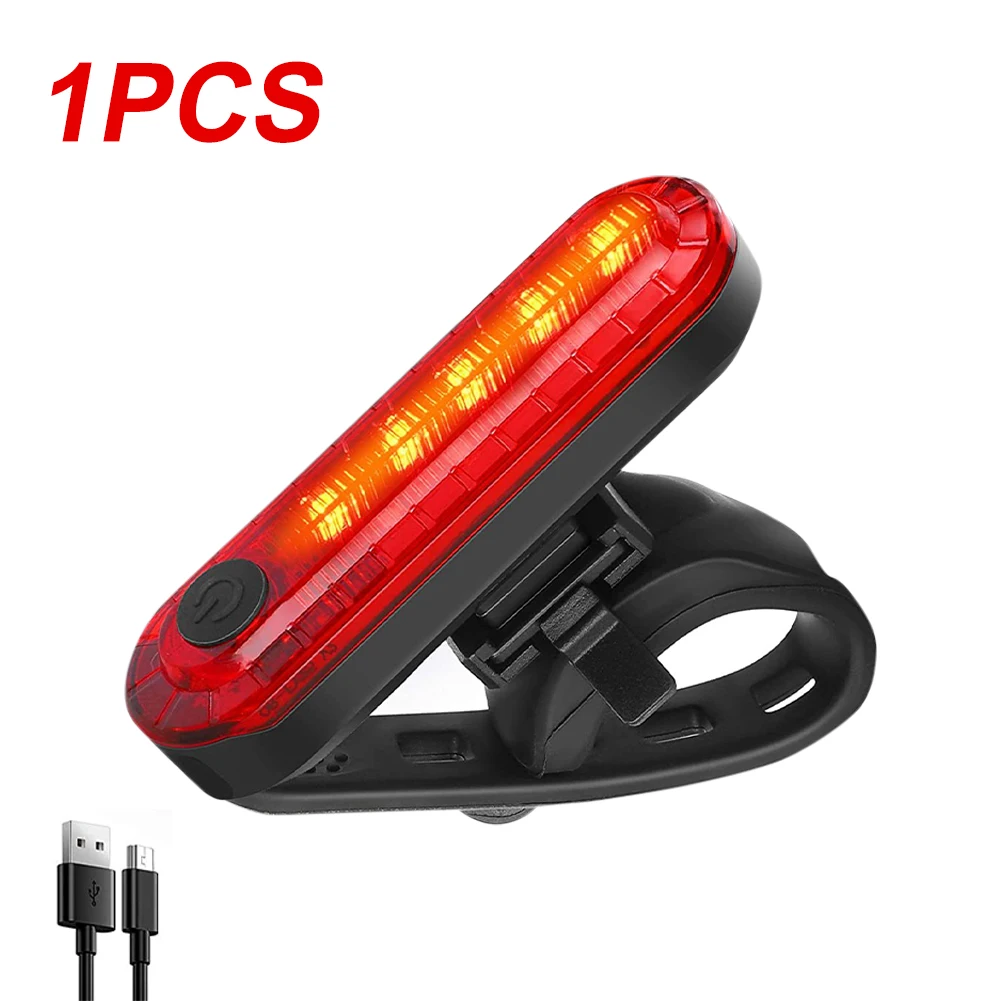 1/2pcs Bright Bicycle Rear Light USB Rechargeable Cycling Taillight Safety Flashlight 4 Modes LED Bike Tail Light Accessories