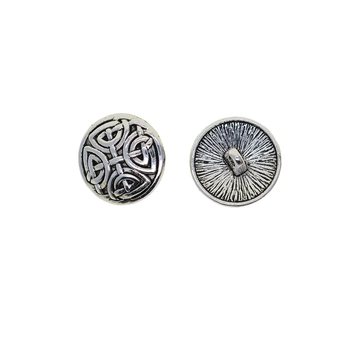 20 Pcs 17mm 0.7inch Tibetan silver  round maze Garment Clothing Fastening 1 hole Sewing Buttons jewelry DIY