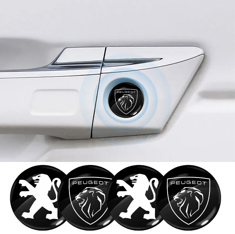 4PCS Car styling Lock Keyhole Stickers Decoration Protection For Peugeot 206 307 308 3008 207 208 407 508 2008 5008 107 106 205