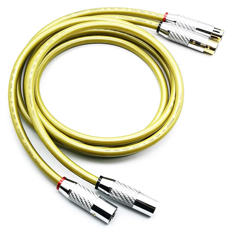 Original Van den Hul XLR cable M.C D102MKIII silver copper hybrid Hi-end carbon fiber Gold Plated Balanced line 1 pair