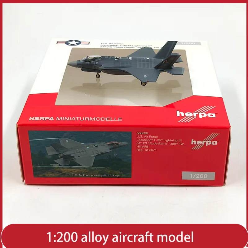 Herpa 1:200 U.S. Air Force F-35 Lightning Simulation Alloy Aircraft Model Collection Ornaments 13-5071