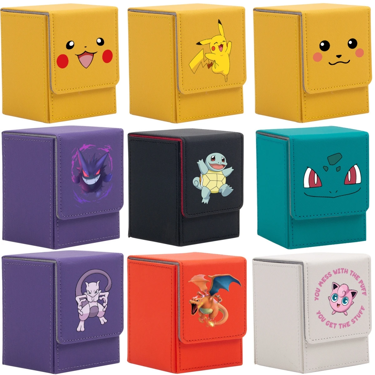 

Anime Pocket Monster Gifts Card Deck Box Storage Holder Container Boys Cartoon Classics Game Collection Card Toy Organizer Case