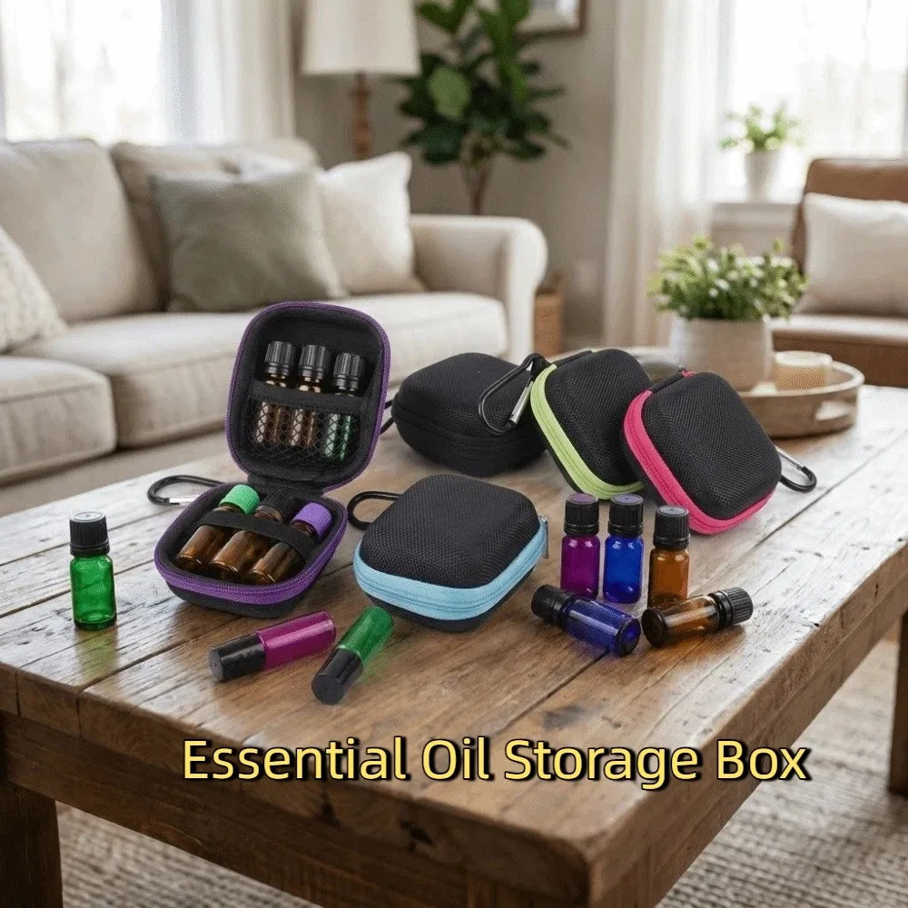 1-5ML Bottles Essential Oil Storage Box Hard Shell Shockproof Insulin Vial Protector Moisture-proof Mini