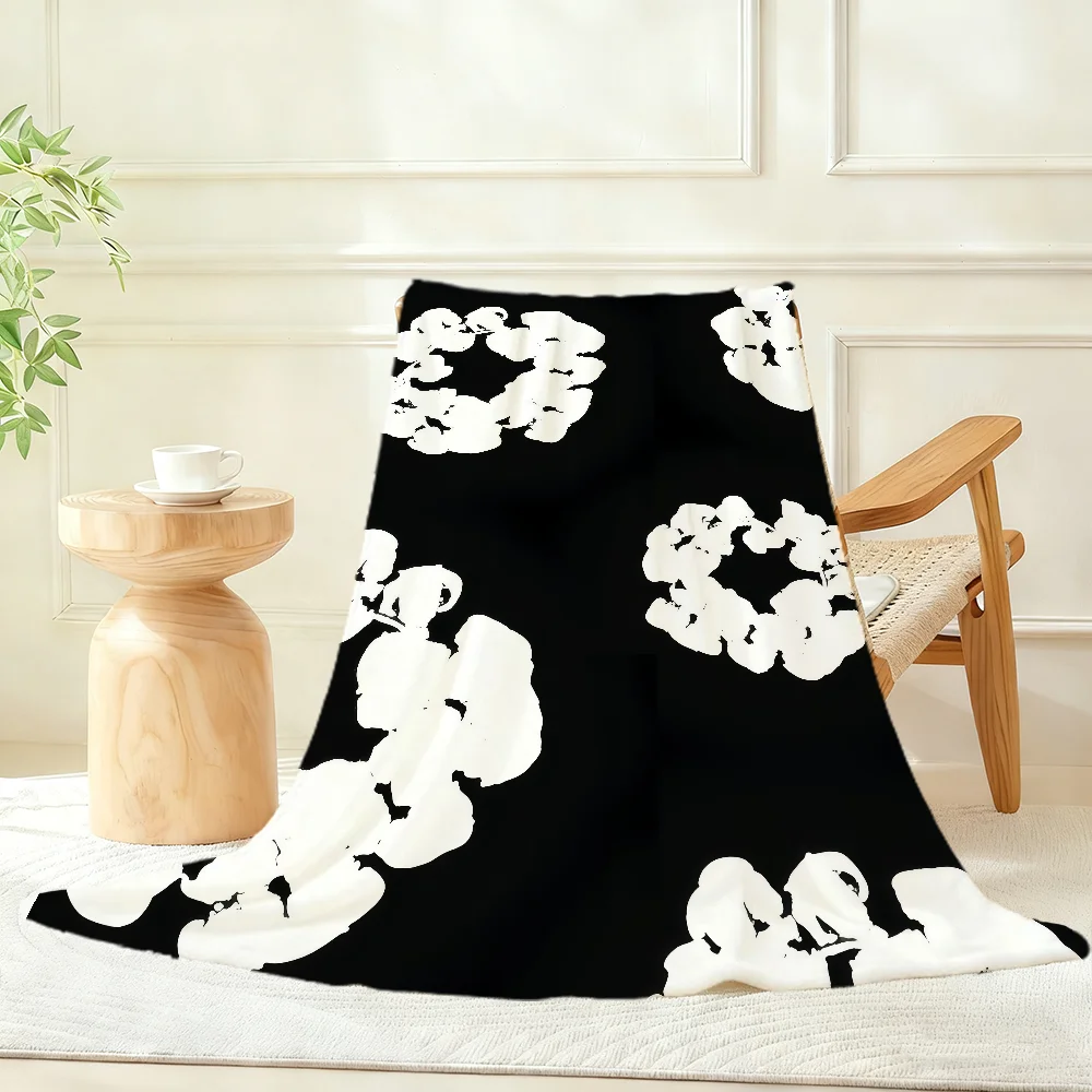 D-Denim Logo Cool Blanket Throw Super Cosy Plush Living Room Sofa T-Tears-S Couch Childish Birthday Gifts