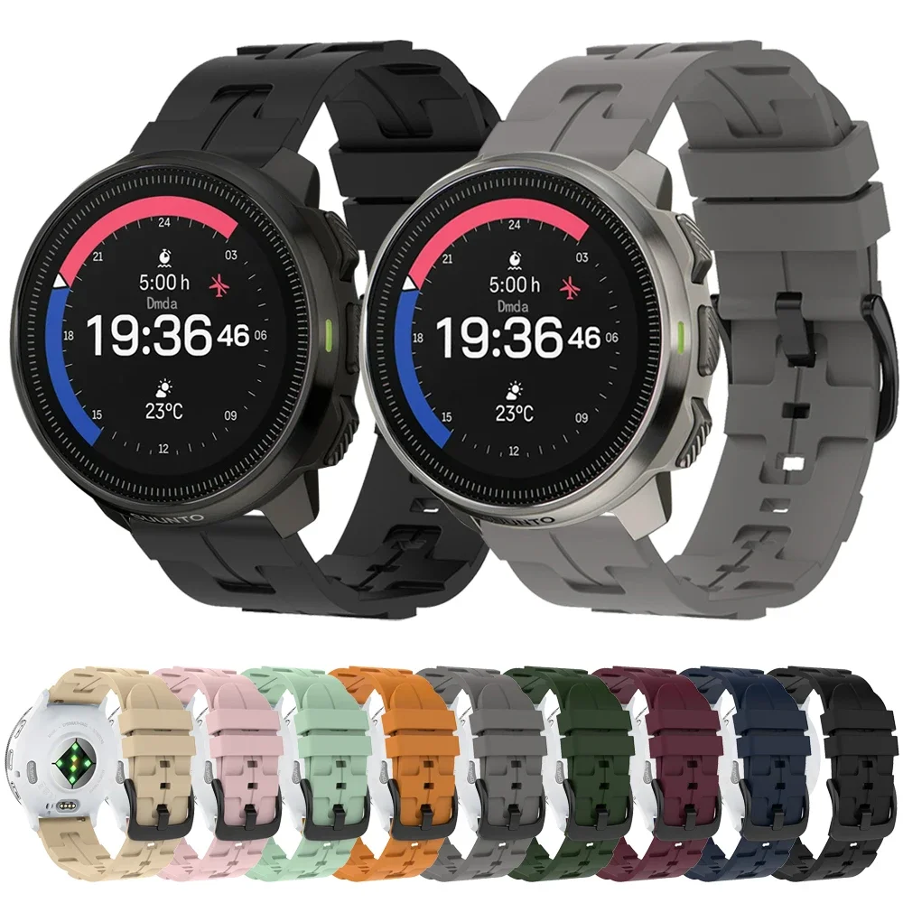 20 22mm cinturino sportivo in Silicone per SUUNTO VERTICAL 9 5 Peak DLC/PRO 3 fascia Fitness per braccialetti SUUNTO RACE bracciale traspirante