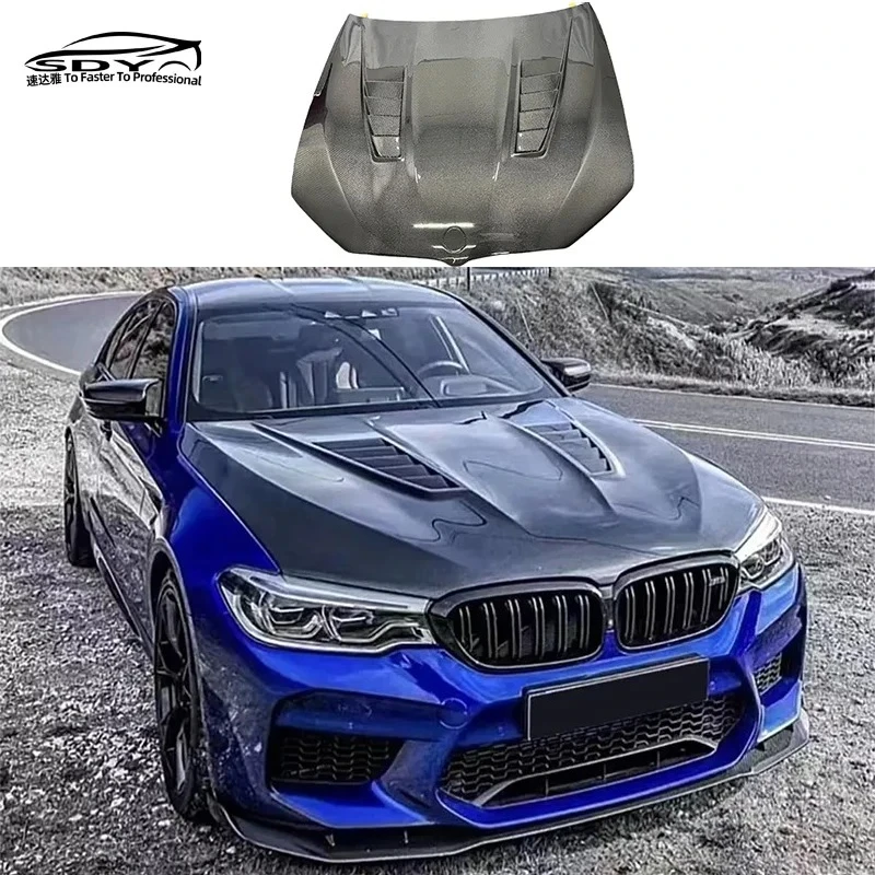 

F90 M5 G30 Высококачественный капот двигателя из углеродного волокна в стиле MBJ для 5 серии F90 M5 G30 G38