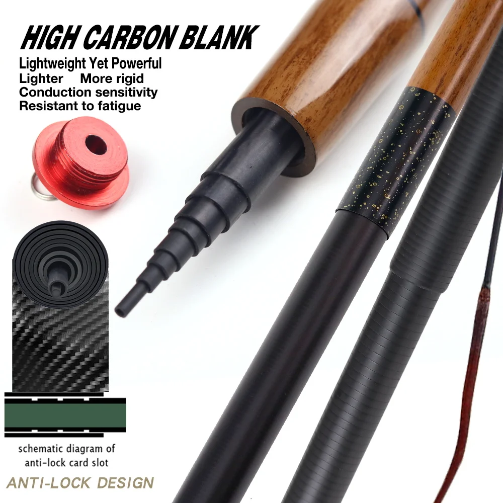 carbon fiber telescopic carp fishing rods Ultra lightweight and high-quality telescopic carp fishing rod 1.8 2.7 3.6  4.5 5.4 carbon fiber portable mini travel feeder